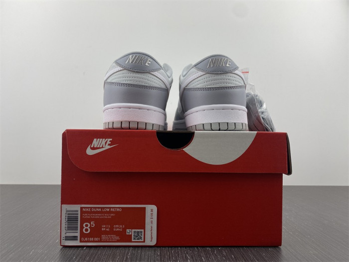nike dunk low two tone grey - dj6188-001