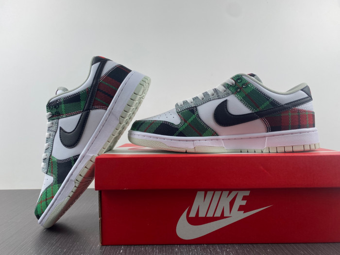 nike dunk low plaid dv0827-100