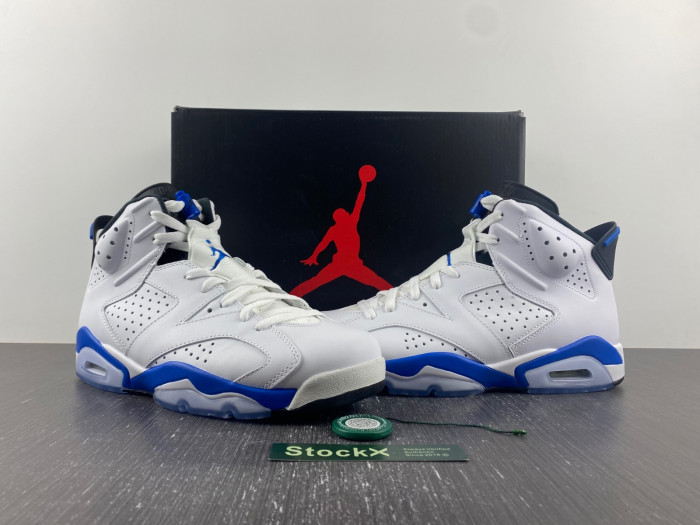 jordan 6 retro sport blue (2014) - 384664-107