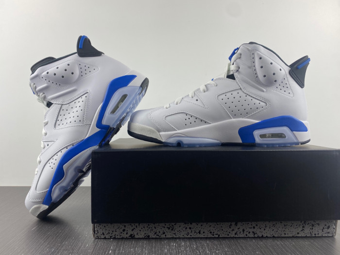 jordan 6 retro sport blue (2014) - 384664-107