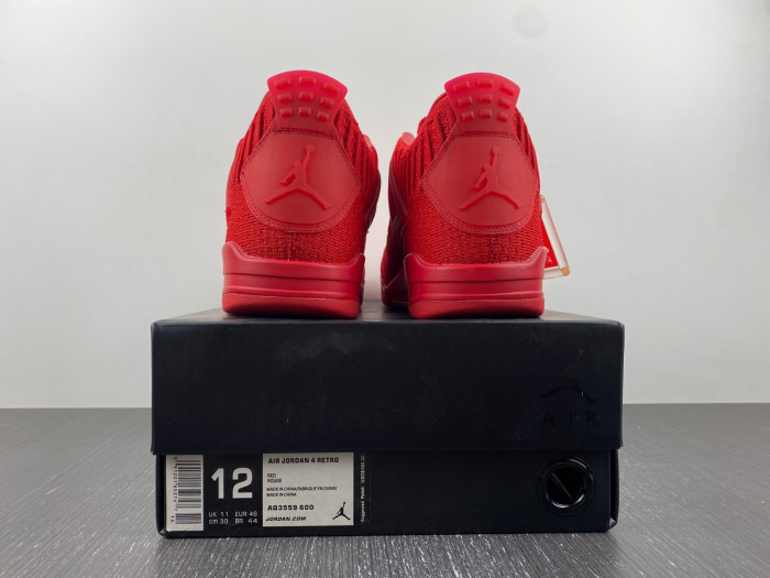air jordan 4 flyknit “red” aq3559-600