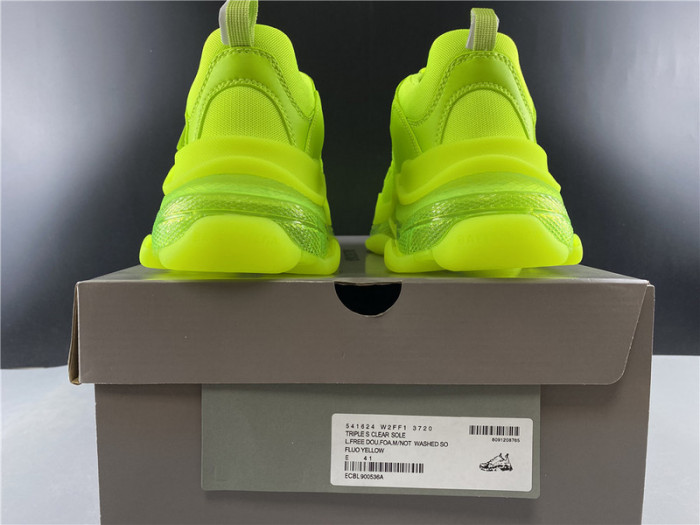 blcg sneaker triple.s.gomma fluorescent green 541624 w2ff1 3720
