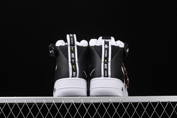 air force 1 mid utility white black 804609-103