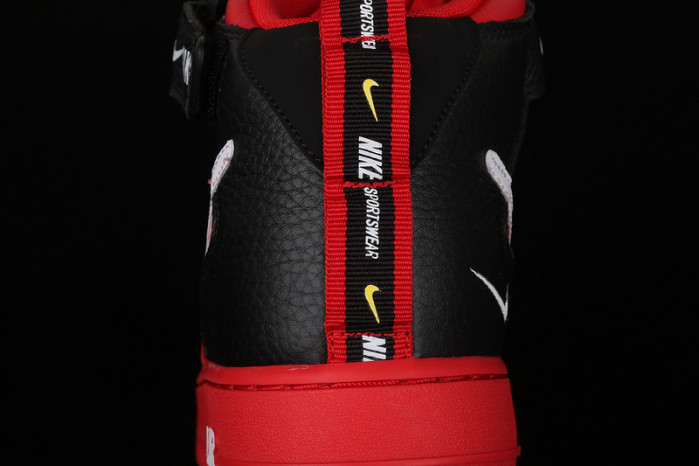 air force 1 mid utility university red 804609-605