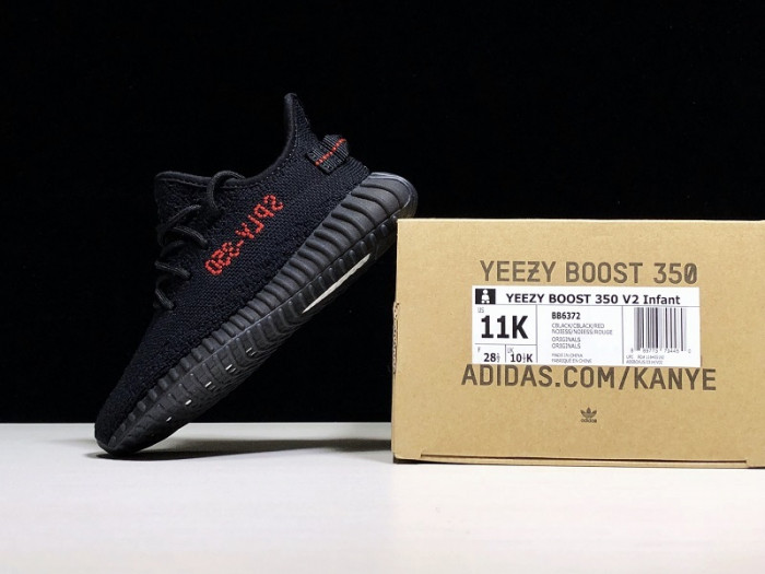 a*d*i*s Y**zy boost 350 v2 infant black red bb6372 kids