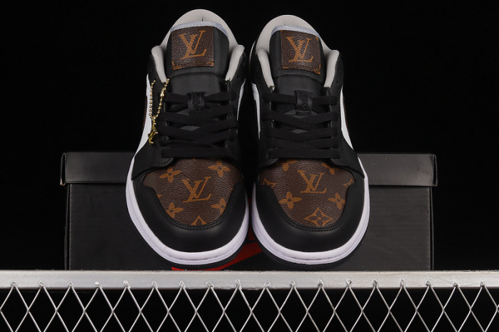 air jordan 1 low aj1 black white brown 553558-039-001