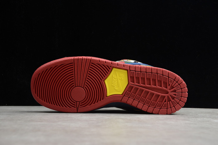 nike duck low pro white red yellow 318403-175