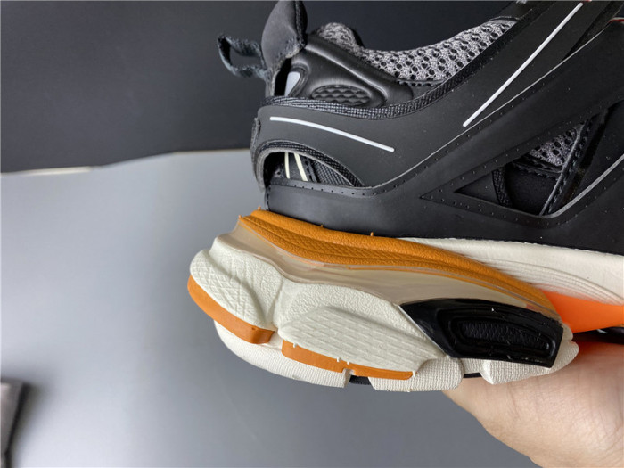 blcg sneaker tess.s.gomma black white orange 542436 w1gb7 2019