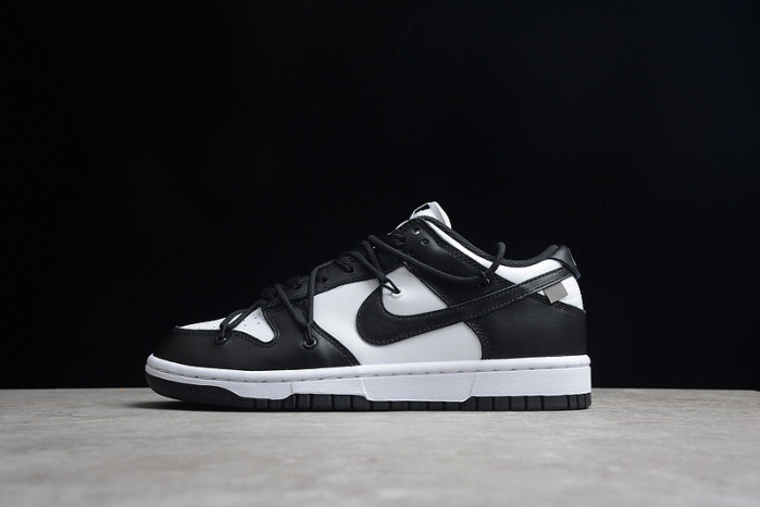 nike dunk low lthr black white ct0856-103
