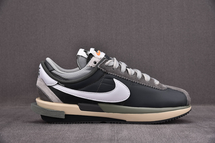 sacai x nike zoom cortez 4.0 dark grey white dq0581-001