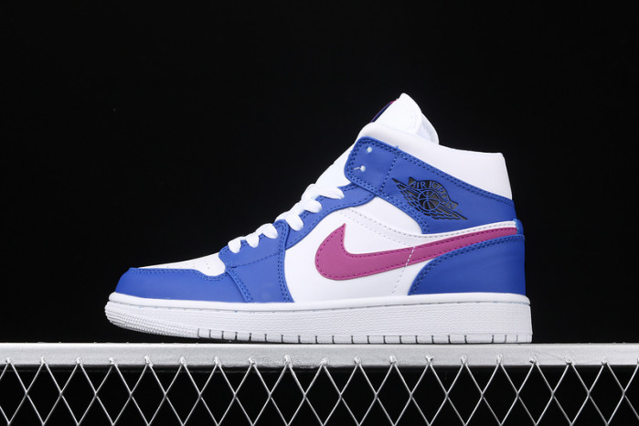 air jordan 1 mid hyper royal/hyper violet-white 554724-451