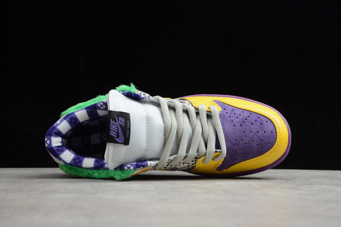 nike duck low pro purple yellow 318403-137