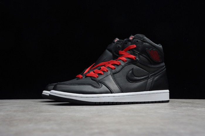 air jordan 1 black satin gym red 555088-060