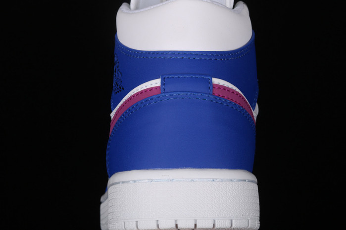air jordan 1 mid hyper royal/hyper violet-white 554724-451