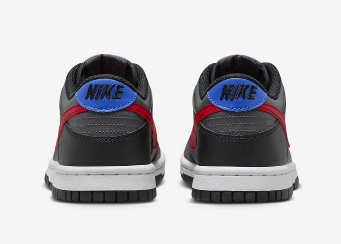 nike dunk low gs black university red fv0373-001