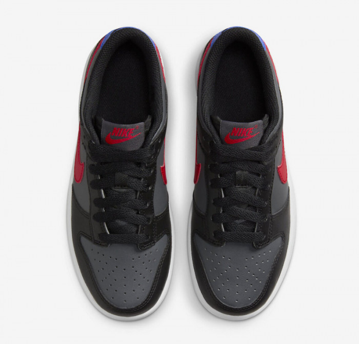 nike dunk low gs black university red fv0373-001