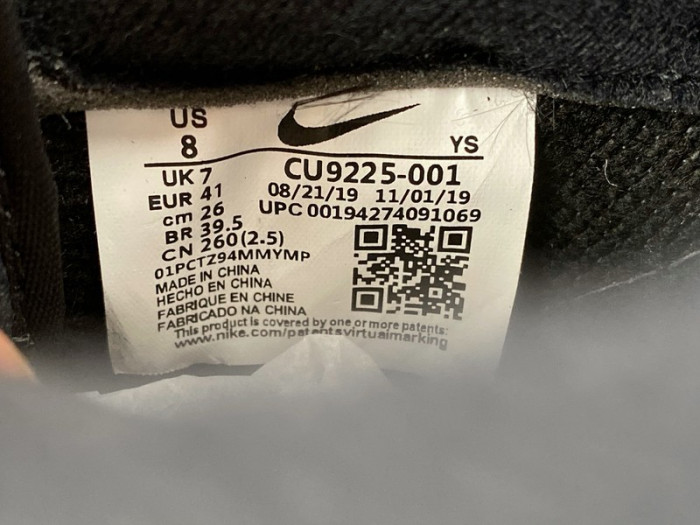 nike air force 1 low su---preme black - cu9225-100-001