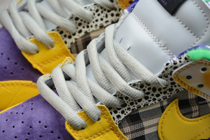 nike duck low pro purple yellow 318403-137