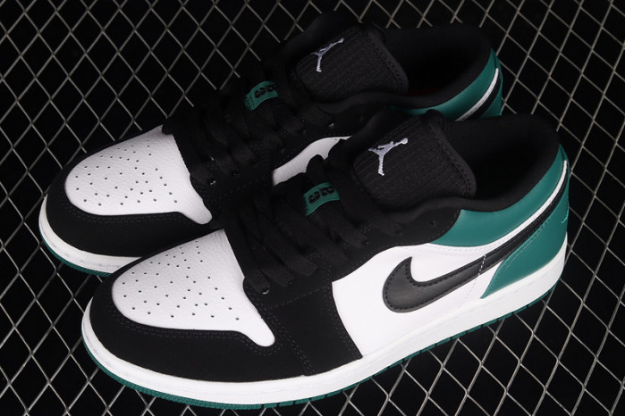 air jordan 1 low white black mystic green - 553558-113