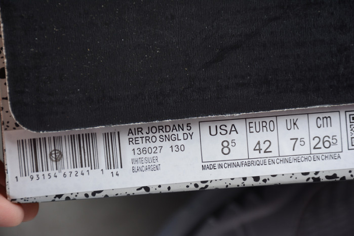 air jordan 5 retro metallic white (2015) 136027-130