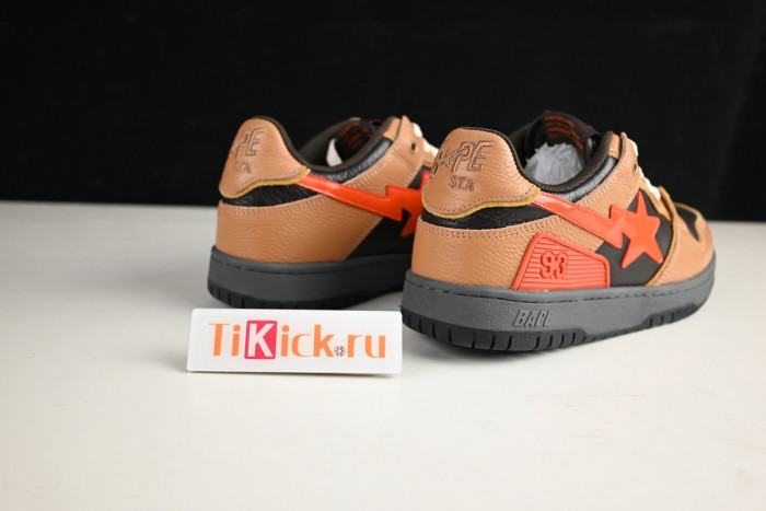 bape sta sk8 to nigo light brown/black/red 1g70191034011