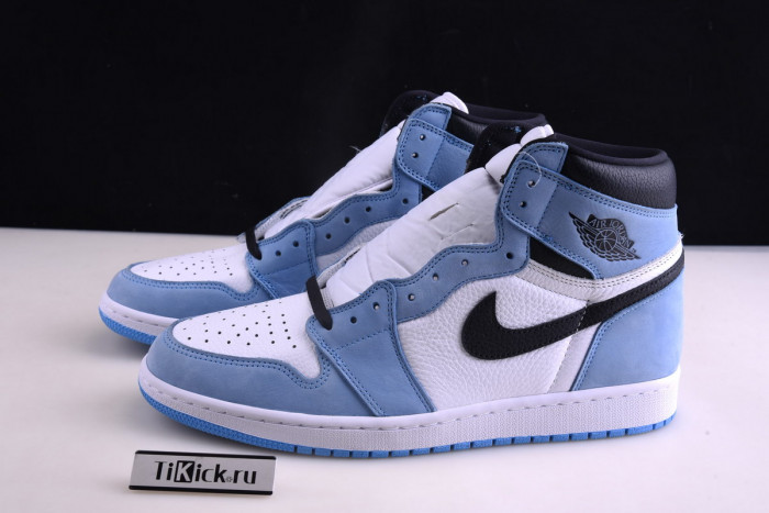 air jordan 1 retro high white university blue black - 555088-134