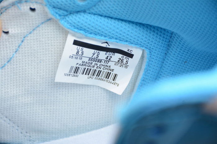 air jordan 1 retro unc 555088-117